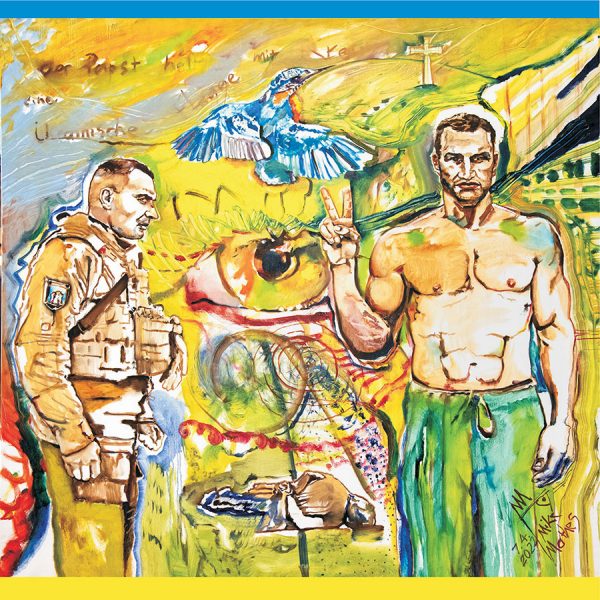 Repro von Gemälde Klitschko Ukraine Krieg